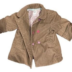 Gap Baby Gap Brown Jacket Flower Buttons, size 6-12 Months